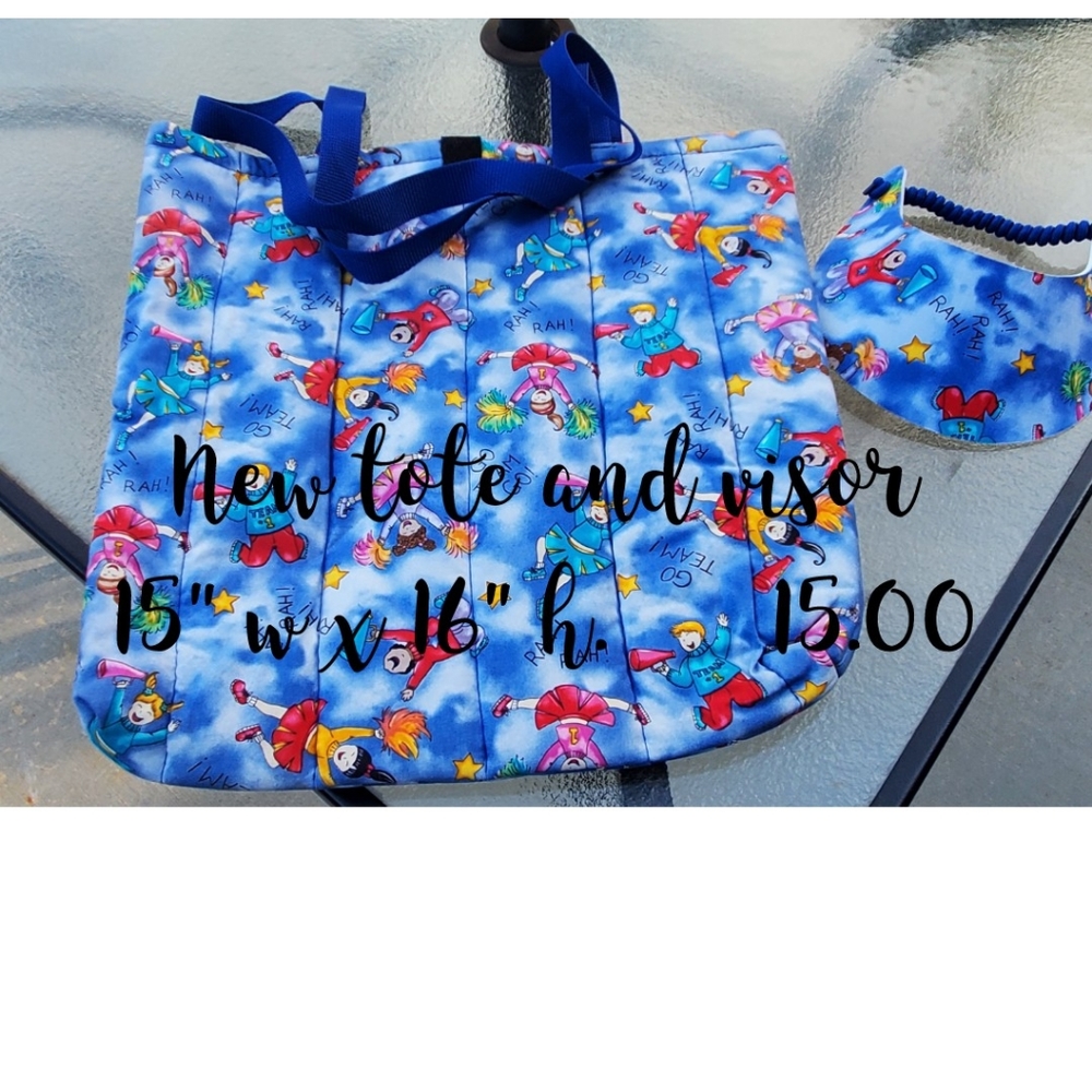 New CHEERLEADER Tote and Visor